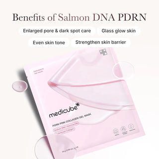 Mascarilla facial de colágeno Salmon PDRN Pink Collagen Jelly Gel Mask - Medicube ⚡