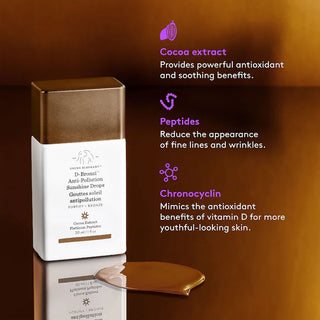 D-Bronzi™ Bronzing Drops with Peptides - Drunk Elephant vista frontal con fondo blanco.