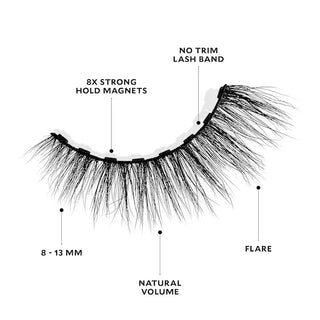 Kit de Pestañas magnéticas Magnetic Effortless - Velour Lashes vista frontal con fondo blanco.