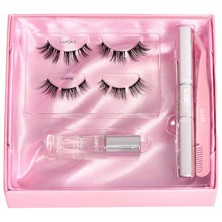 Kit de Extensiones de Pestañas - Glamnetic vista frontal con fondo blanco.