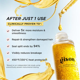 Honey Infused™ Serum reparador para cabello - Gisou vista frontal con fondo blanco.