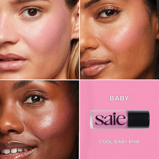 Rubor líquido Dew Blush Blendable - Saie vista frontal con fondo blanco.