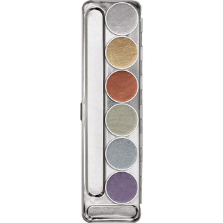 Paleta Aquacolor Metallic 6 Colors - Kryolan