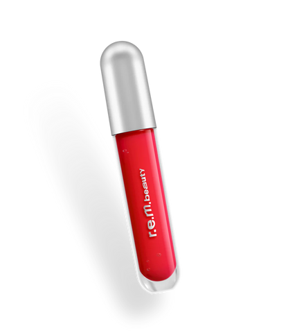 Bálsamo Labial Glossy balm - R.E.M. Beauty vista frontal con fondo blanco.