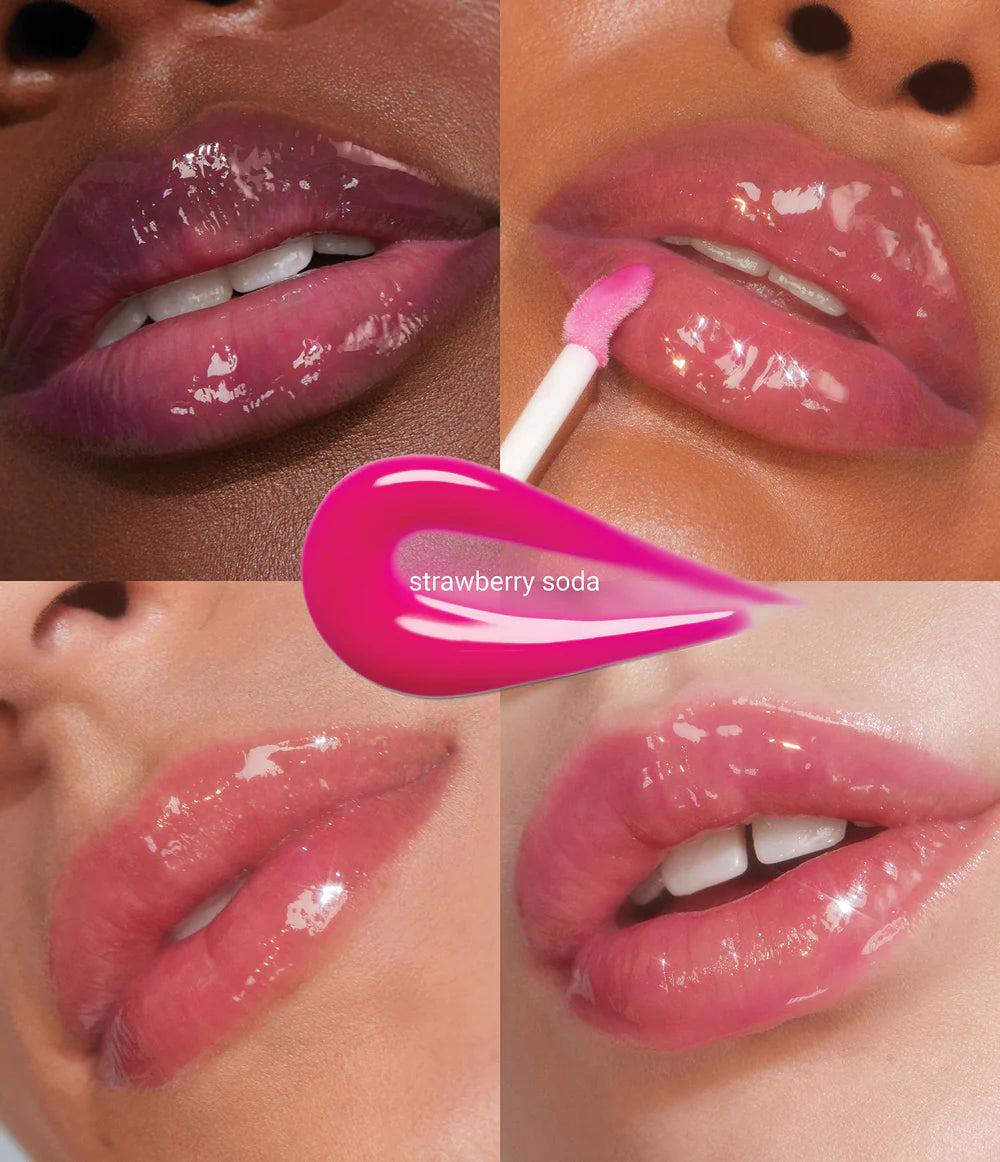 Bálsamo Labial Glossy balm - R.E.M. Beauty vista frontal con fondo blanco.