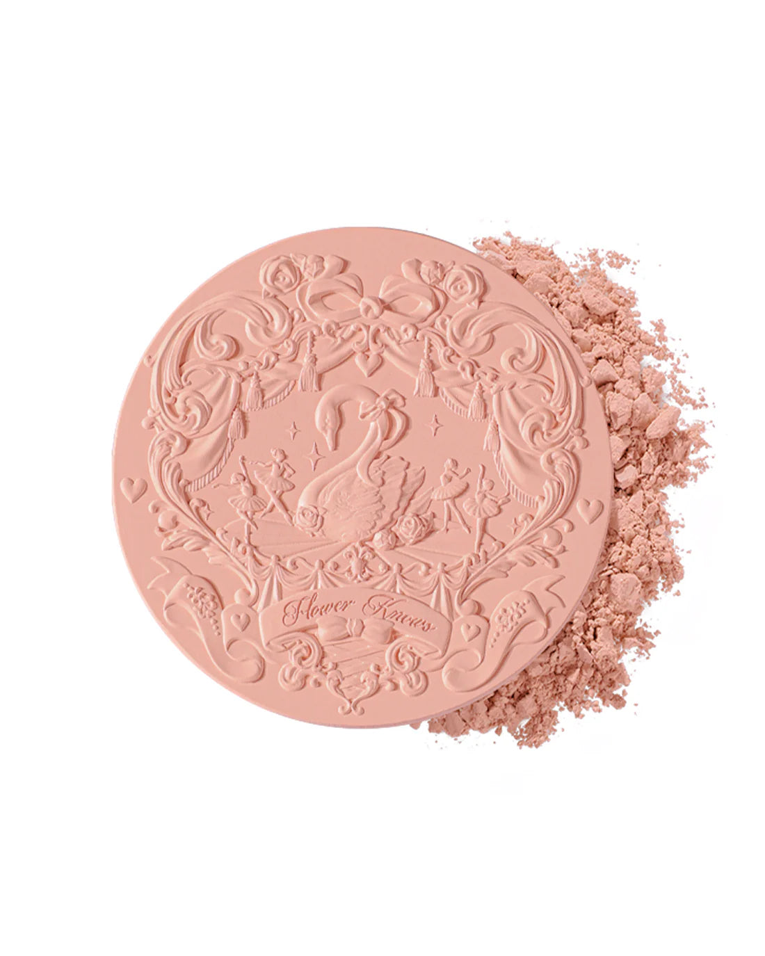 Rubor Swan Ballet Embossed Blush - Flower Knows vista frontal con fondo blanco.