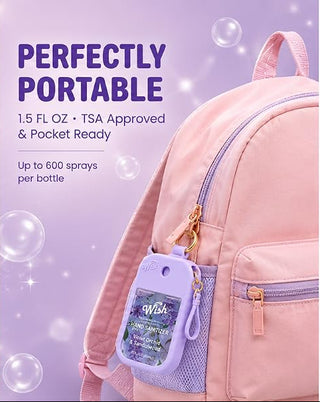 Set Desinfectante de manos Hidratante Power Mist con llavero y estuche - Wish