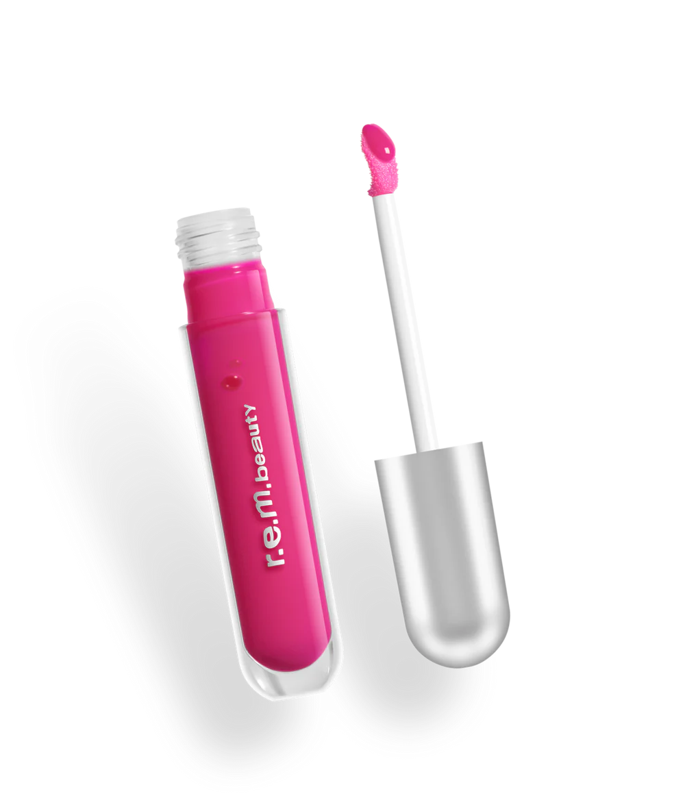 Bálsamo Labial Glossy balm - R.E.M. Beauty vista frontal con fondo blanco.