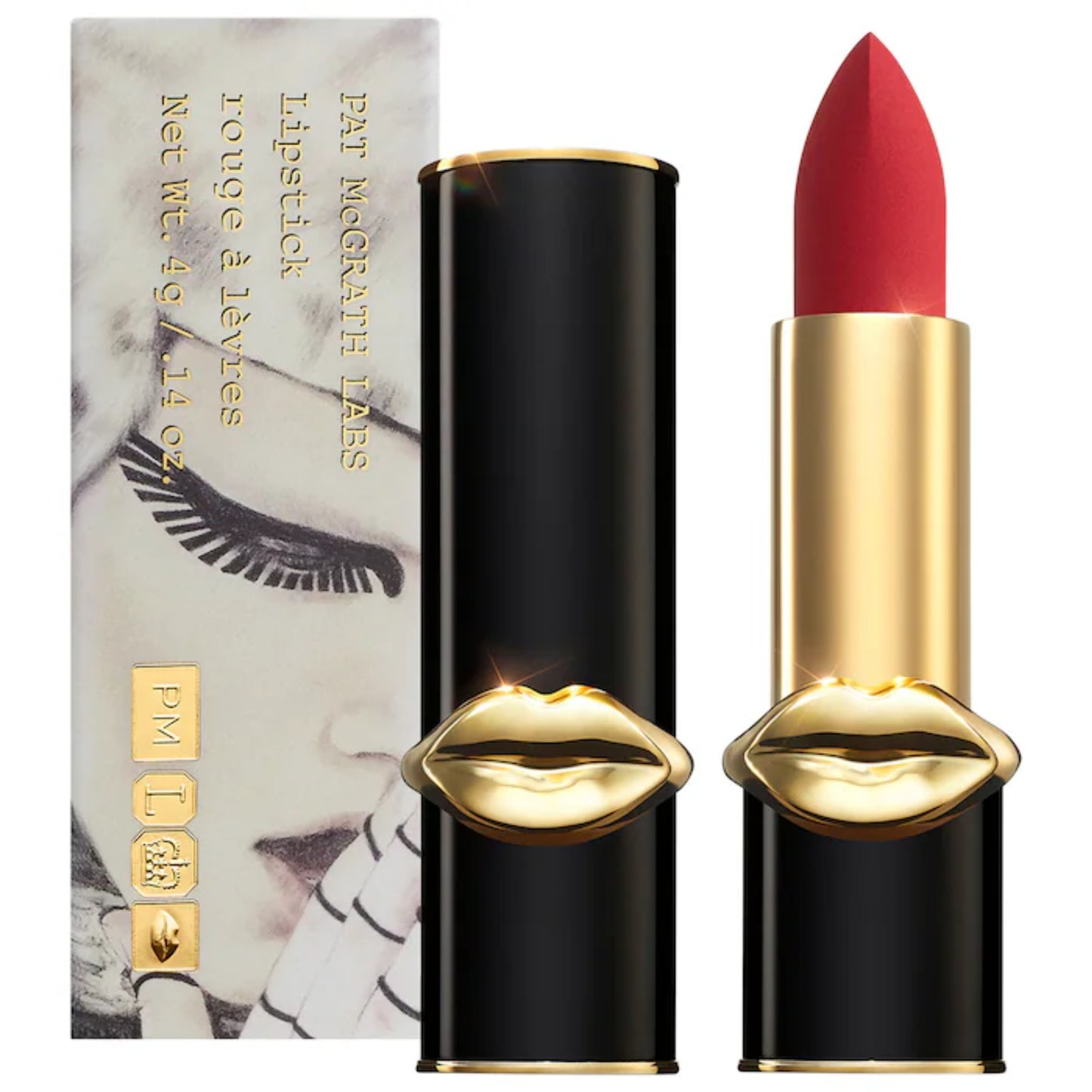 Labial MatteTrance - PAT McGRATH LABS vista frontal con fondo blanco.