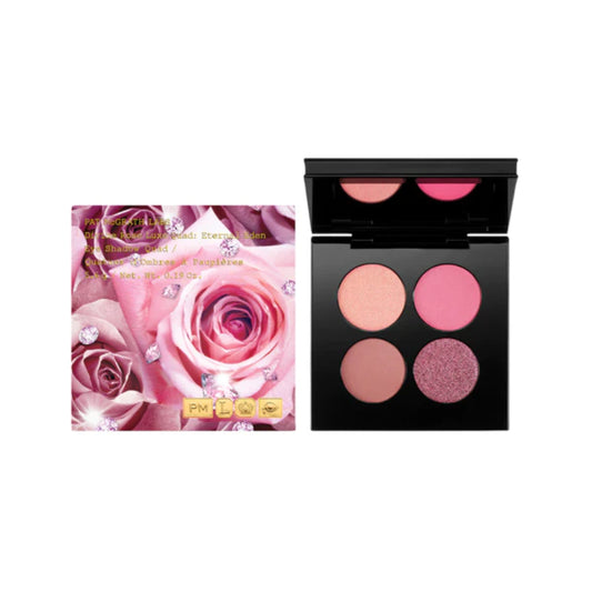 Paleta de Sombras de Ojos Divine Rose Luxe Quad: Eternal Eden - PAT McGRATH LABS vista frontal con fondo blanco.