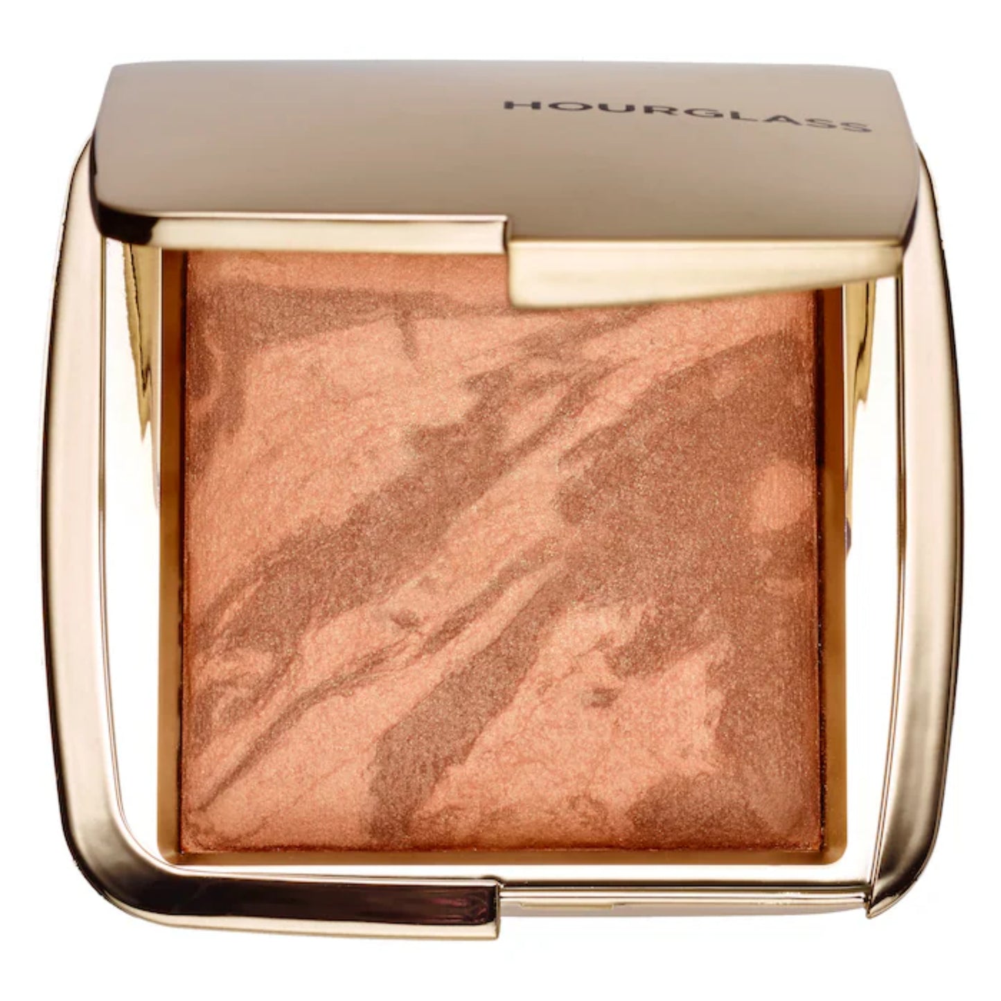 Bronzer Iluminador Ambient Lighting - Hourglass vista frontal con fondo blanco.