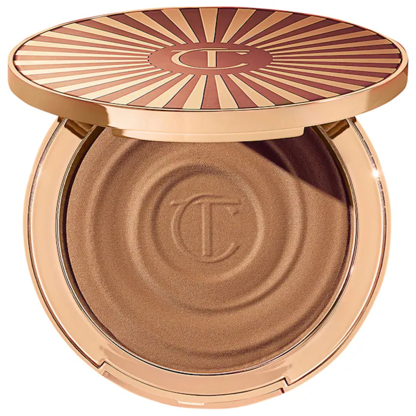 Bronzer en Crema Efecto Luminoso con Ácido Hialurónico Beautiful Skin Sun-Kissed - Charlotte Tilbury vista frontal con fondo blanco.