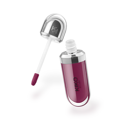 Labial 3d hydra lipgloss - KIKO vista frontal con fondo blanco.