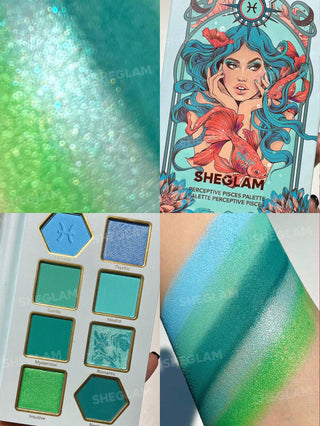 Paleta de Sombras Perceptive Pisces — Glitter Metallic Palette Horoscope Collection - Sheglam