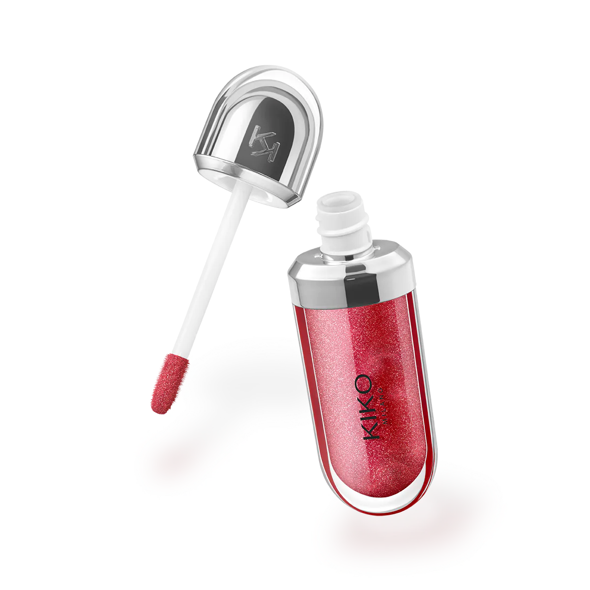 Labial 3d hydra lipgloss - KIKO vista frontal con fondo blanco.