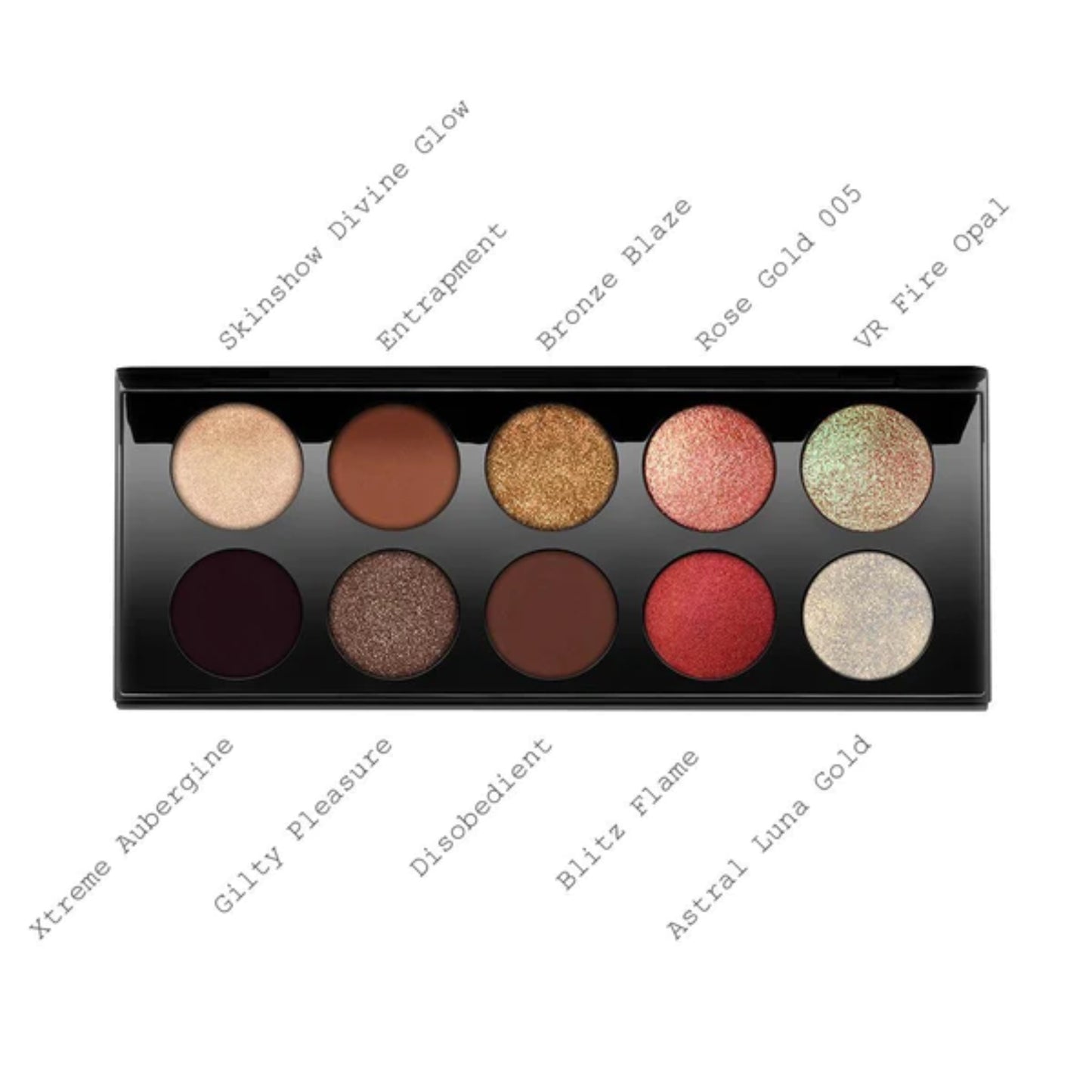 Paleta de Sombras de Ojos Mothership V: Bronze Seduction - PAT McGRATH LABS vista frontal con fondo blanco.