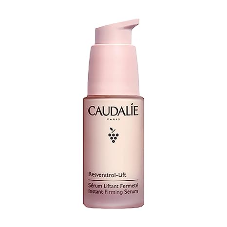 Suero reafirmante instantáneo con Ácido Hialurónico Resveratrol Lift - Caudalie vista frontal con fondo blanco.