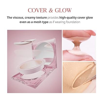 Base de Maquillaje Kill Cover Mesh Glow Cushion Set - CLIO vista frontal con fondo blanco.