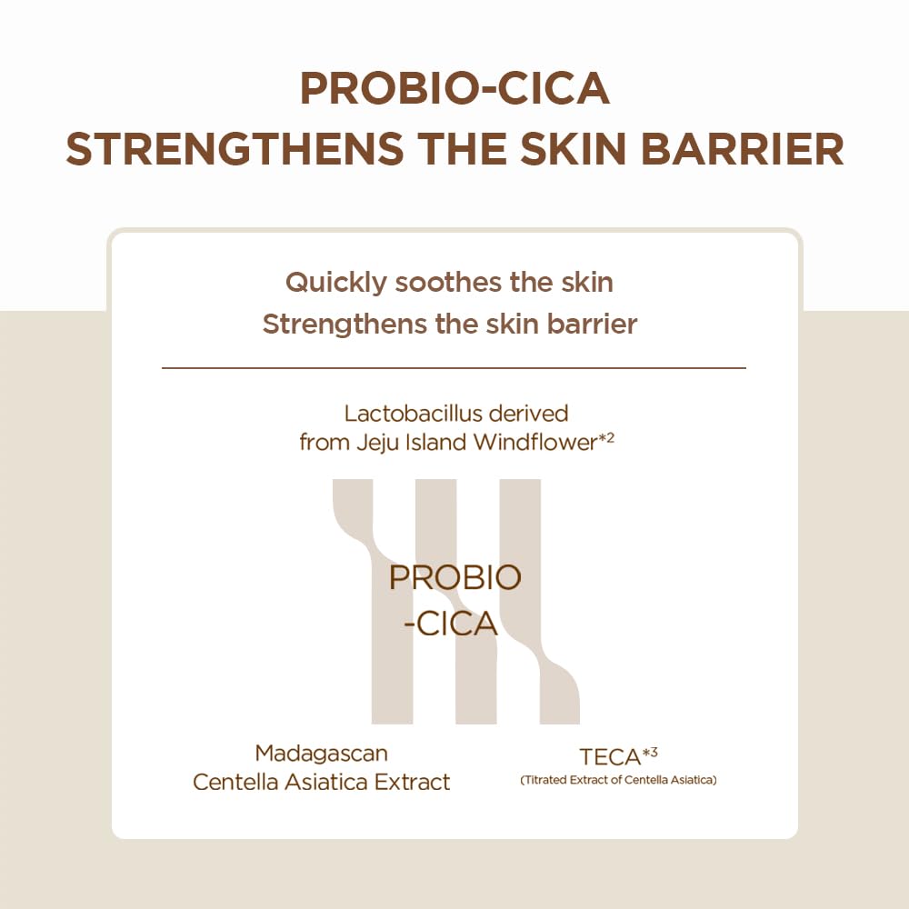 Crema Facial Hidratante PROBIO-CICA ENRICH™ Madagascar Centella - SKIN1004 vista frontal con fondo blanco.