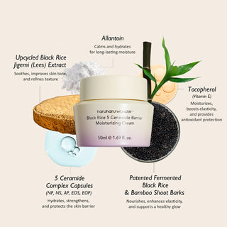 Crema facial Black Rice 5 Ceramide Barrier Moisturizing Cream - Haruharu Wonder
