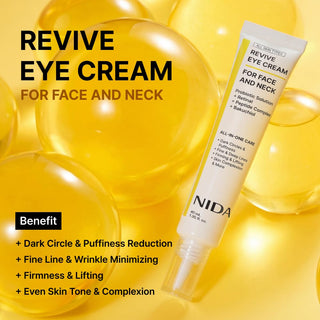 Crema Revive Eye Cream para Rostro y Cuello con Retinal, Peptide Complex, Bakuchiol - NIDA
