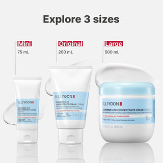 Crema hidratante Ceramide Ato Concentrate — para piel seca y sensible, hidratación duradera de 100 horas, repara la barrera de hidratación - Illiyoon