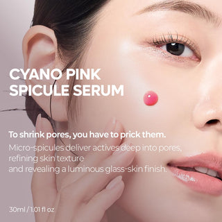 Serum facial Cyano Pink Spicule con Vitamina B12 & Niacinamida para poros dilatados - Dr. Melaxin