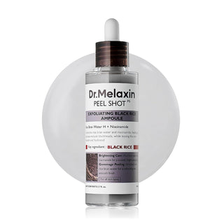 Peel Shot Black Rice Exfoliating Ampoule + AHA BHA Niacinamide - Dr. Melaxin