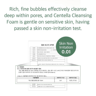 Limpiador facial Centella Cleansing Foam con Centella Asiática, pH bajo calma e hidrata la piel - Mixsoon