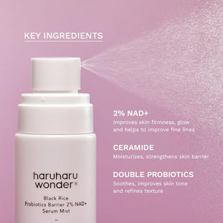 Serum Facial Black Rice Probiotics 2% NAD+ Serum Mist - Haruharu Wonder
