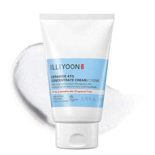 Crema hidratante Ceramide Ato Concentrate — para piel seca y sensible, hidratación duradera de 100 horas, repara la barrera de hidratación - Illiyoon