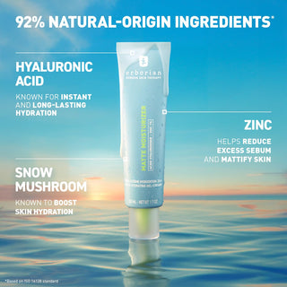 Crema Facial Matte Moisturizer con Zinc + Ácido Hialurónico & snow mushroom - Erborian