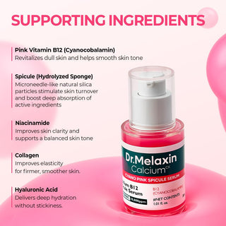 Serum facial Cyano Pink Spicule con Vitamina B12 & Niacinamida para poros dilatados - Dr. Melaxin
