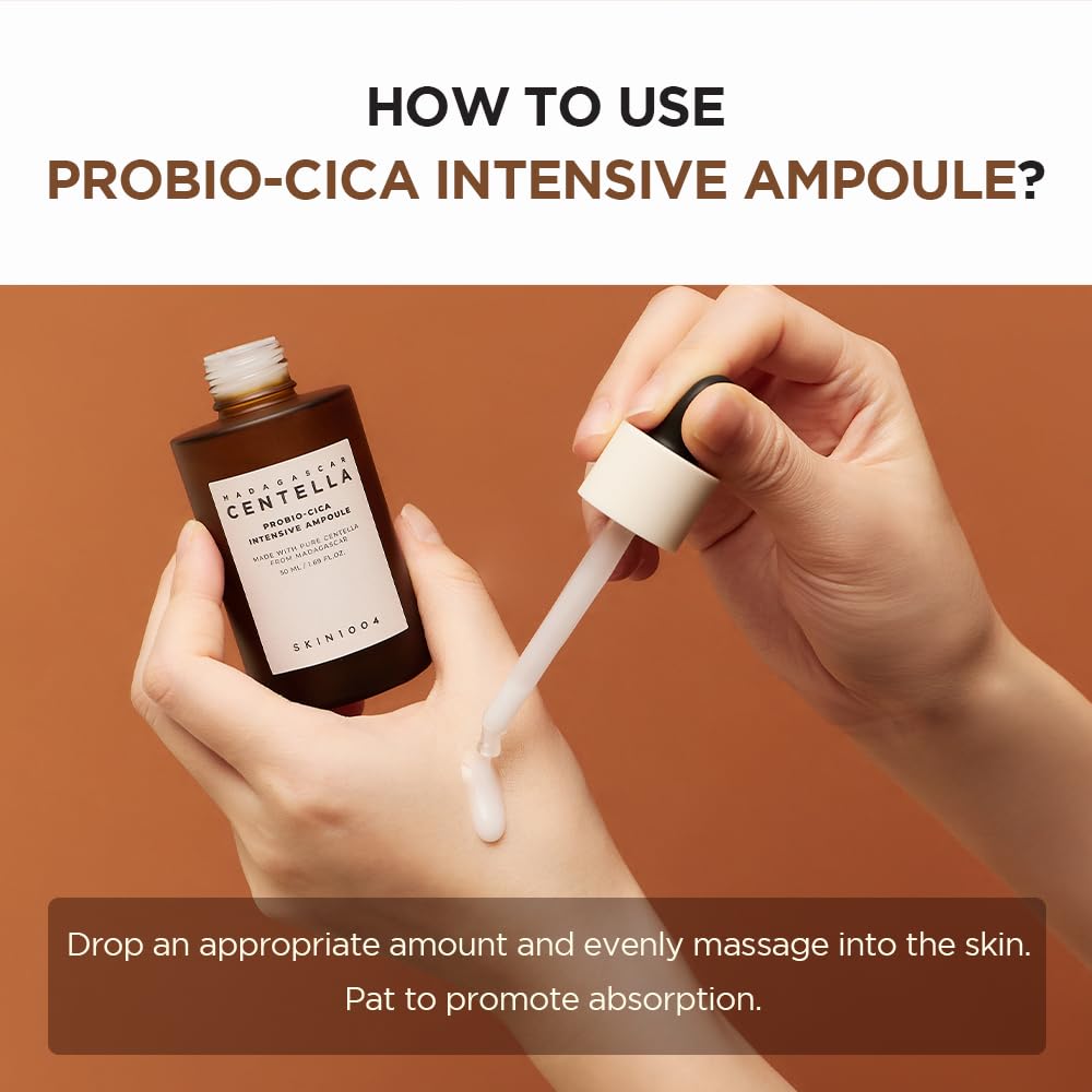 Serum PROBIO-CICA INTENSIVE AMPOULE - SKIN1004 vista frontal con fondo blanco.