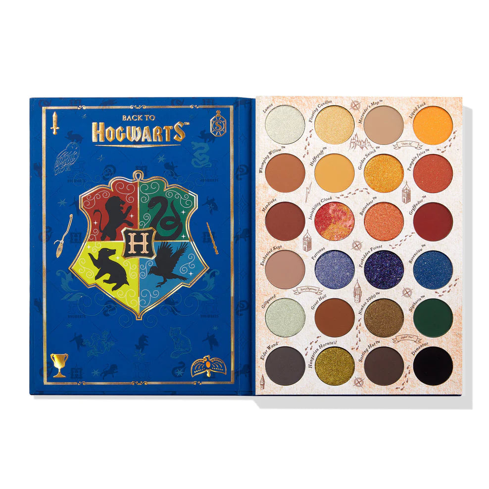 Paleta de Sombras de Ojos Ed. Limitada Back to Hogwarts™ - ColourPop vista frontal con fondo blanco.