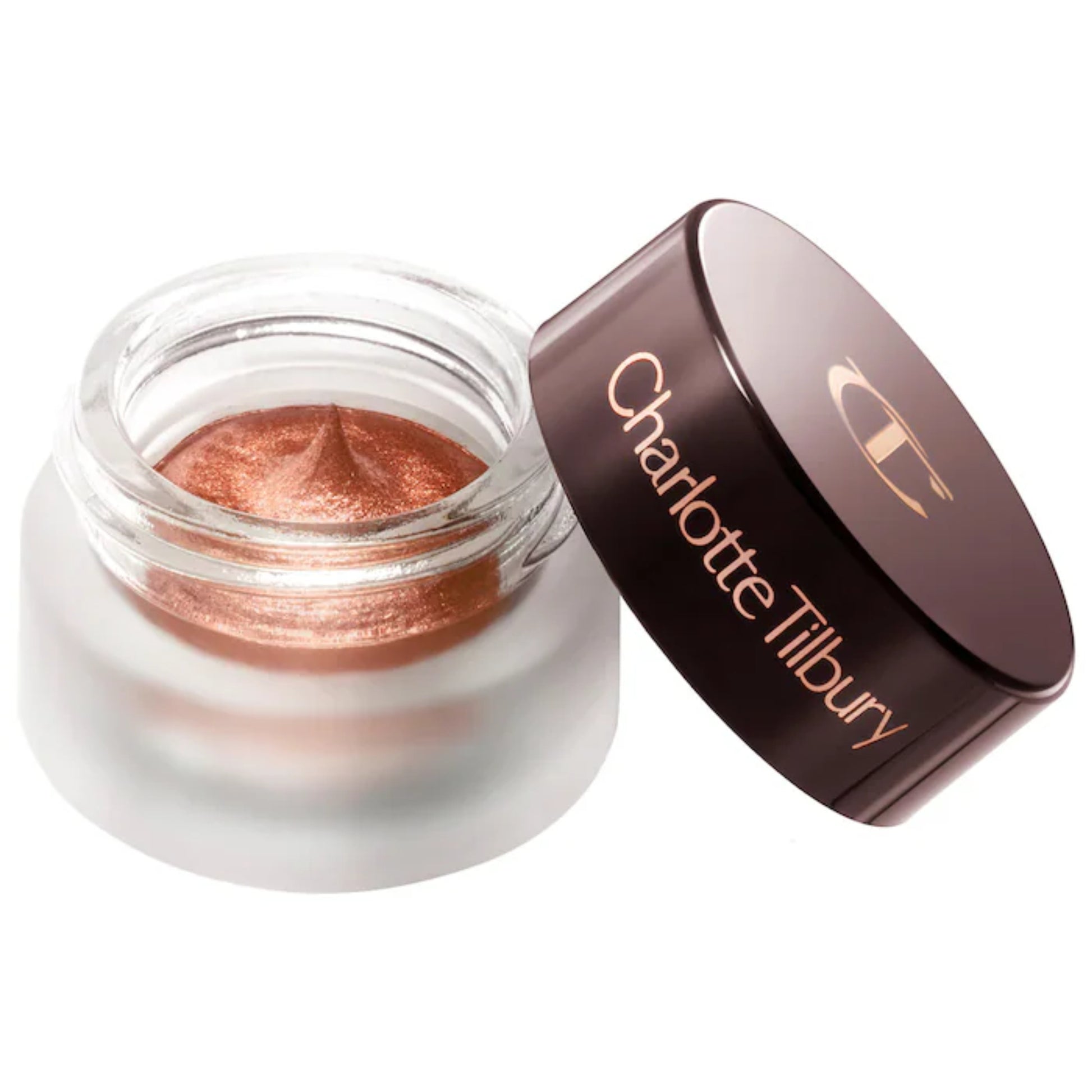 Sombra de ojos en Crema Brillosa - Charlotte Tilbury vista frontal con fondo blanco.