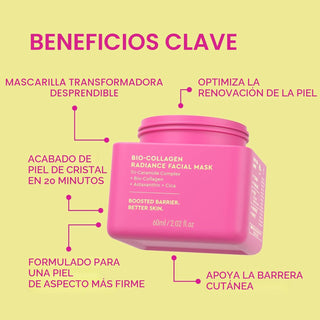 Máscara facial Bio-Collagen Radiance — Resplandor instantáneo con Cica y ceramidas- BYOMA