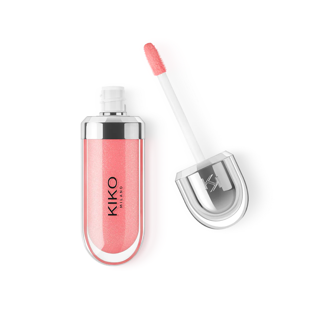 Labial 3d hydra lipgloss - KIKO vista frontal con fondo blanco.