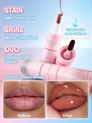 Labial Line to Shine Peel-Off Lip Stain & Gloss Duo - Sheglam