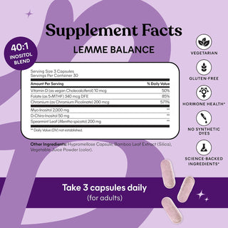 Lemme Balance Hormone Support Capsules — Apoyo hormonal y salud ovárica - Lemme
