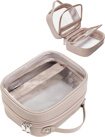 Necessaire Makeup Bag 4 compartimientos vista frontal con fondo blanco.