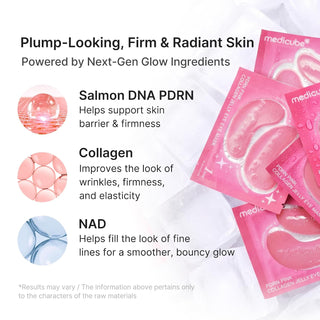 Parches para ojos de Hydrogel Jelly Eye Mask PDRN Pink Collagen - Medicube