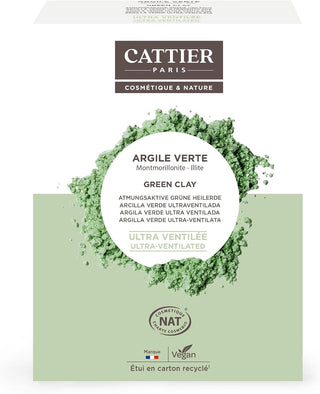 Arcilla verde ultraventilada en polvo para Mascarilla facial - Cattier Paris