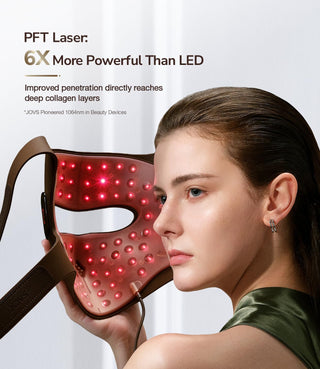 Máscara de terapia láser 4D para rostro luz LED roja reafirmante y antienvejecimiento - JOVS