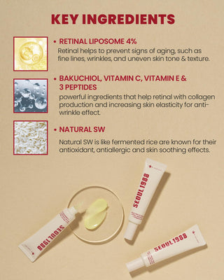 Contorno de ojos SEOUL 1988: Retinal Liposome 4% + Fermented Bean - K-Secret