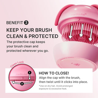 Ribbon Cherry Peine desenredante para cabello efecto cristal - Medicube x forever cherry