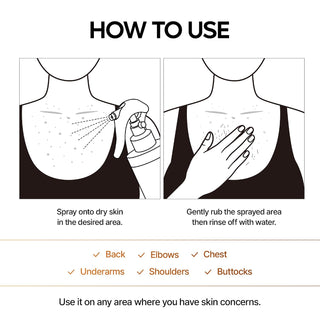 Exfoliante Corporal en Spray Peel Shot Kojic Acid Turmeric - Dr.Melaxin