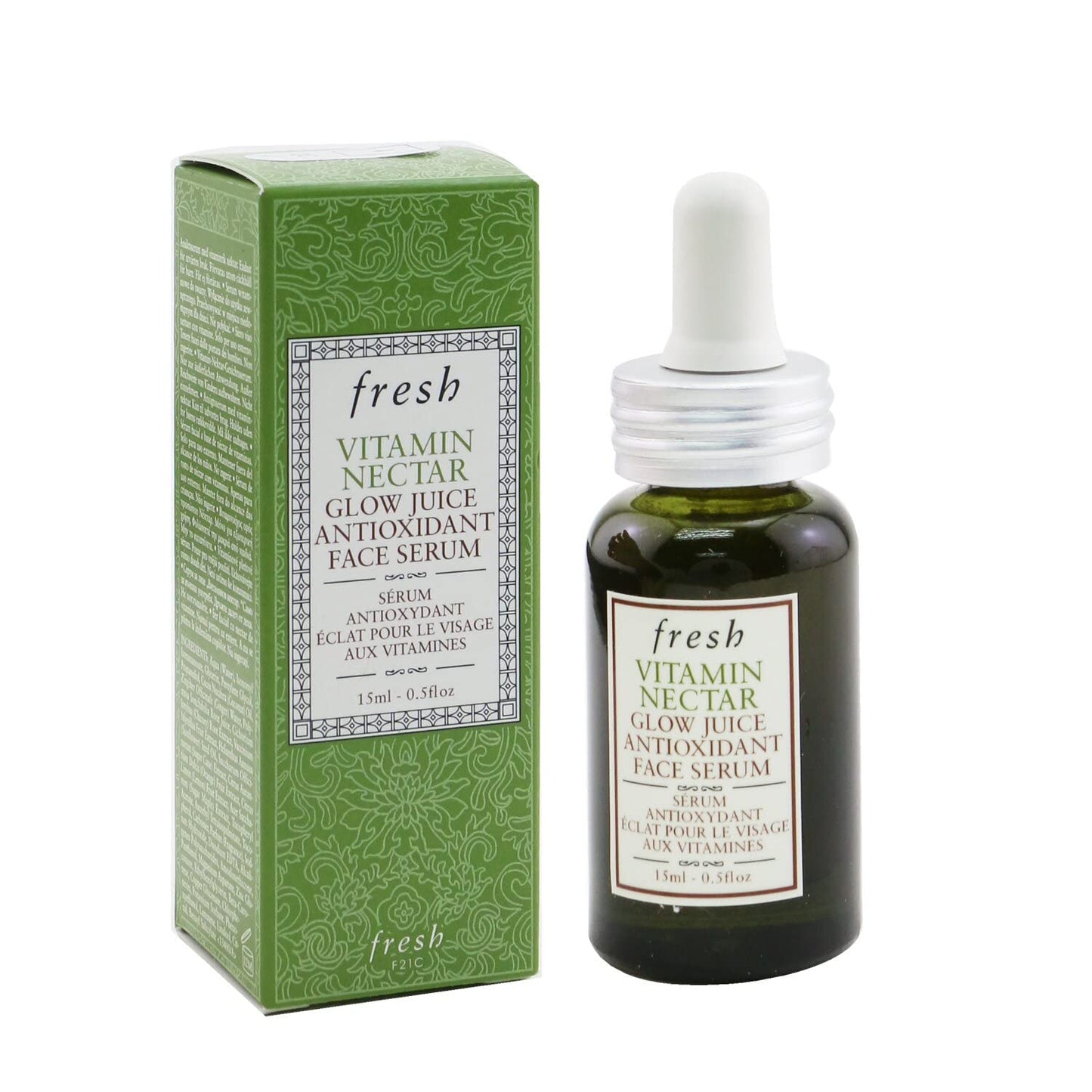 Serum facial Vitamin Nectar Antioxidant - fresh vista frontal con fondo blanco.