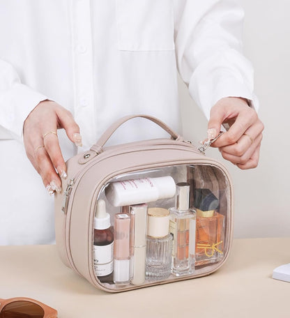 Necessaire Makeup Bag 4 compartimientos vista frontal con fondo blanco.