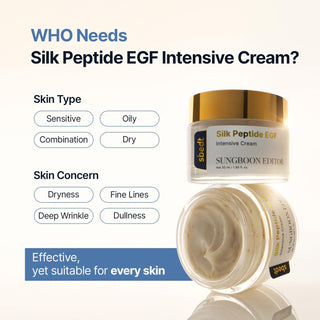 Crema Facial intensiva de Colágeno con Péptidos Silk Peptide EGF Intesive Cream - SUNGBOON EDITOR